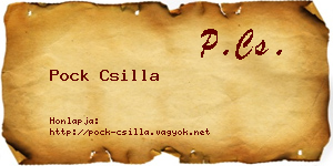 Pock Csilla névjegykártya